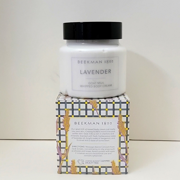BEEKMAN 1802 LAVENDER GOAT MILK WHIPPED BODY CREAM 8 fl oz - Picture 5 of 7